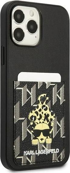 Actual product image Karl Lagerfeld KLHCP13XCANCNK iPhone 13 Pro Max 6.7" hardcase czarny/black Karlimals Cardslot (Apple iPhone 13 Pro Max)