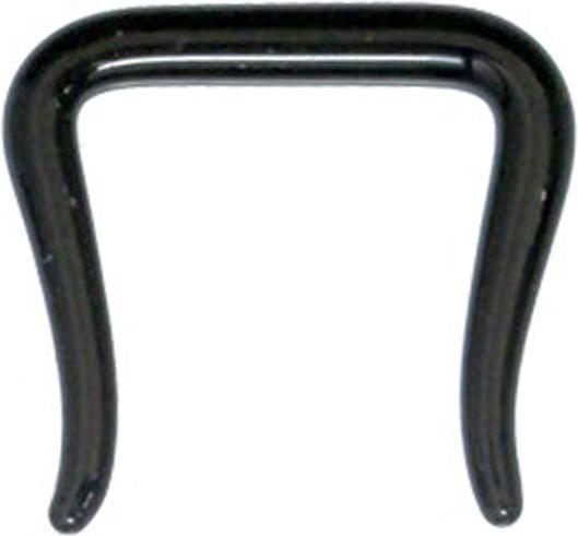 Star Piercing Septum Ring U abgewinkelt schwarz aus Glas (Glas, ohne Messing)