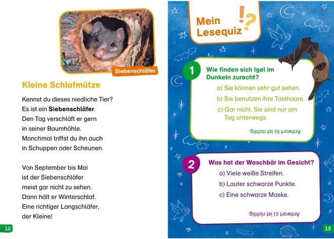 Actual product image Tessloff WAS IST WAS Erstes Lesen easy! Band 17. Tiere in der Nacht (German, Sonja Meierjürgen, 2024)