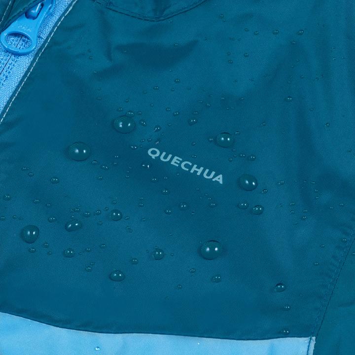 Image du produit Quechua Veste imperméable de randonnée enfant 2-6 ans, MH100 zip bleu