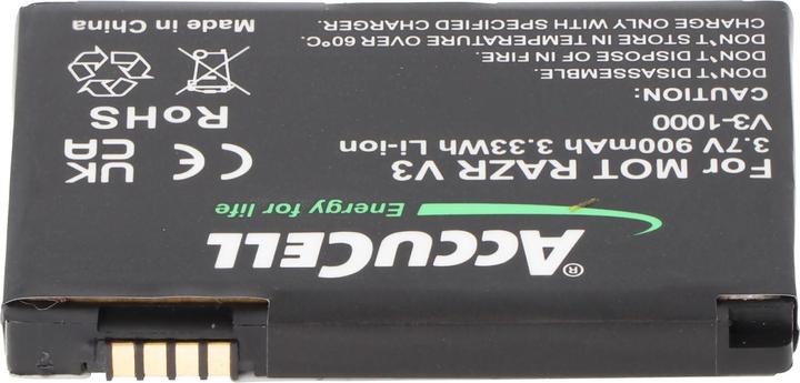 Actual product image AccuCell Battery suitable for Motorola V3 Razr, PEBL SNN5696, BA700