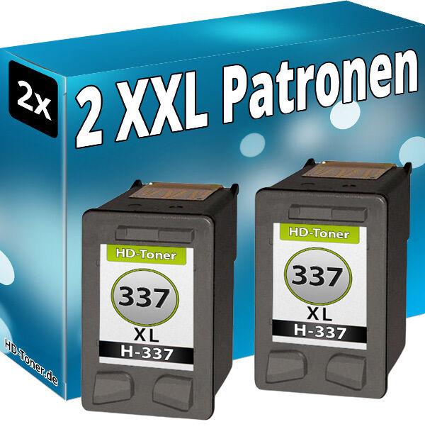 Produktbild Druckfuxx 2x TINTE PATRONEN für HP 337 XL OfficeJet 6315 H470 DeskJet 5940 6940