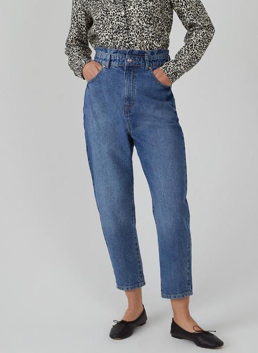 Actual product image La Redoute Collections Balloon jeans with high paperbag waistband