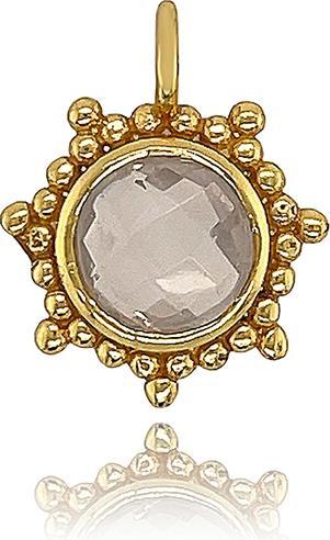 Leyda Anhänger Stern (vergoldet 750 / 18 K Gold, Silber 925, Stein)