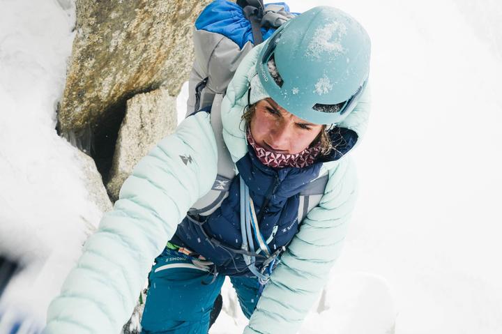 Actual product image Simond Women's mountaineering down jacket - Navy blue / Arctic blue (L)