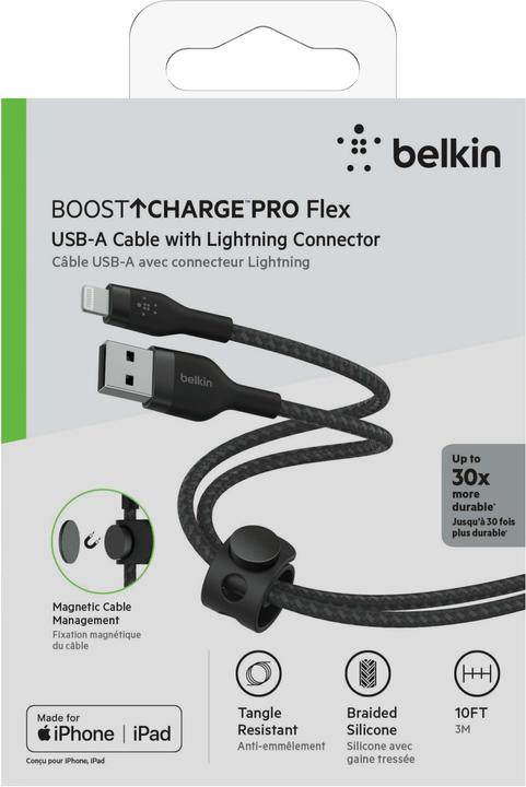 Produktbild Belkin USB-Ladekabel Boost Charge Pro Flex USB A - Lightning 3 m (3 m)