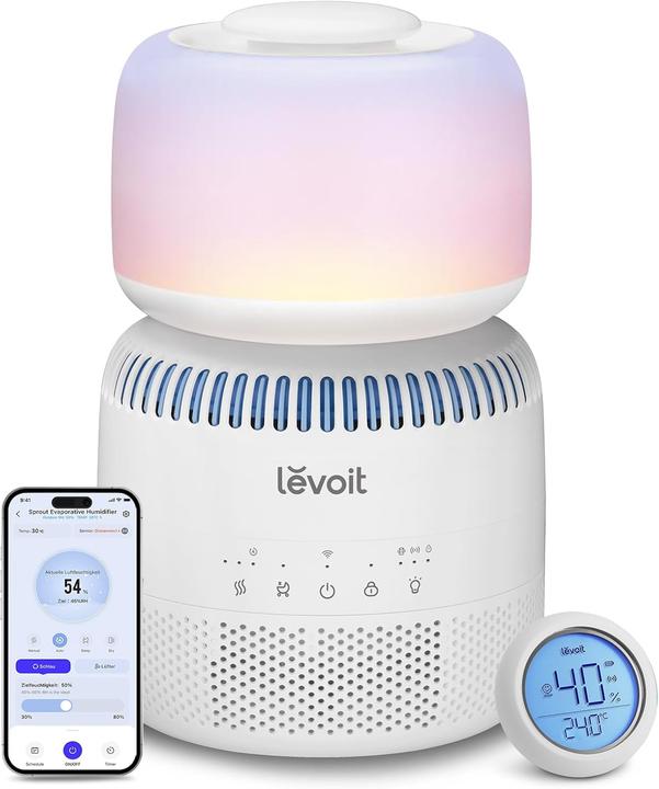 Produktbild Levoit Sprout Verdunstungsluftbefeuchter 3,8L, leise, Smart Funktionen (20 m²)
