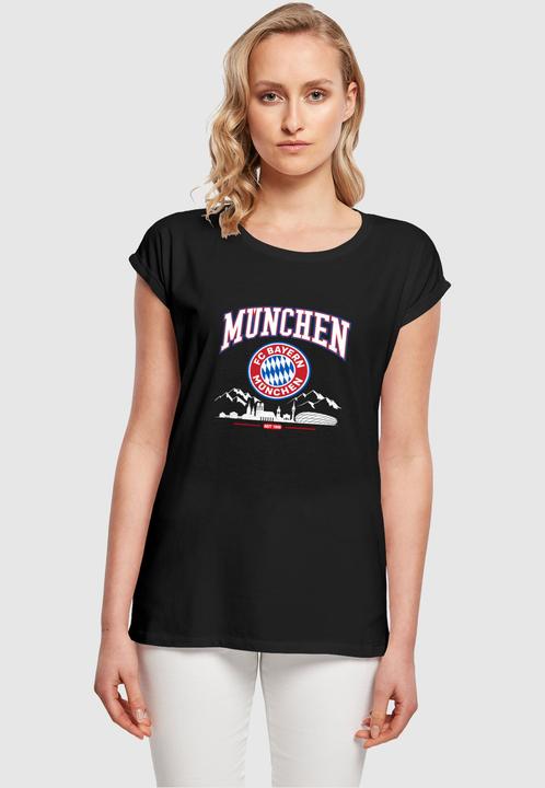 Actual product image FC Bayern München Ladies FC Bayern Skyline for grey Extended Shoulder Tee - 115379 (XS)