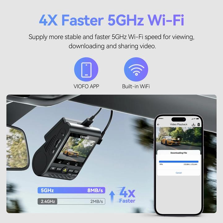 Image du produit Viofo A129 Pro 2CH Duo (Récepteur GPS, Écran intégré, WiFi, 4K)