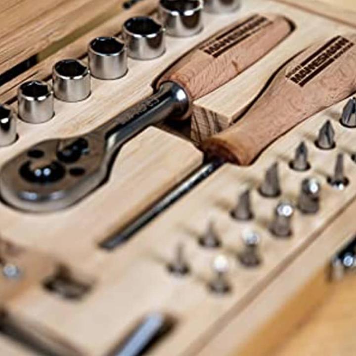 Actual product image Mannesmann Socket set tool set in bamboo case 41tlg. (41 pieces)