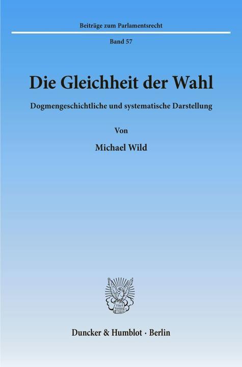 Immagine prodotto Die Gleichheit der Wahl (Tedesco, Michael Wild, 2003)
