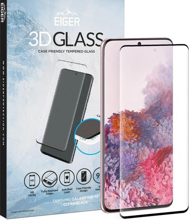 Produktbild Eiger 3D GLASS Klare Bildschirmschutzfolie Handy/Smartphone Samsung 1 Stück(e)
