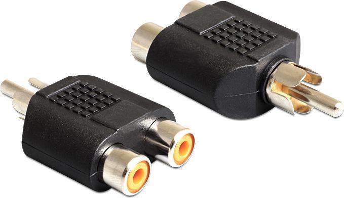 Produktbild Delock Adapter Audio 2x Cinch Buchse > 1x Cinch Stecker (Klinkenadapter)