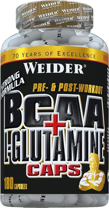 Weider BCAA L-Glutamine (180 Stück, Kapseln, 256 g)