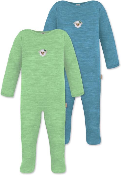 Actual product image Normani 2-pack MERINO baby merino romper "Levin" - 9413 (86)