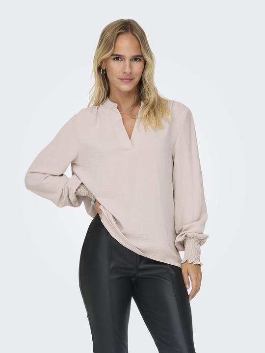 Produktbild Only Normal geschnitten Rundhals Gesmokte Ärmelbündchen Voluminöser Armschnitt Top Top (XS)