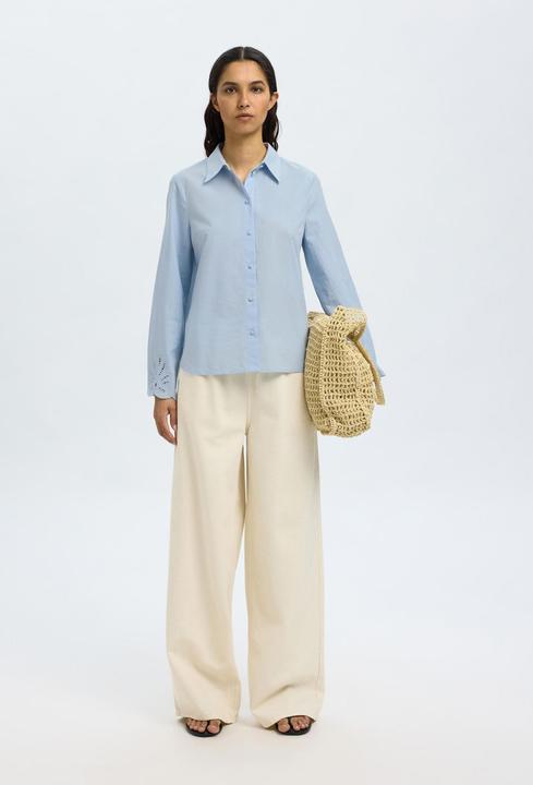 Actual product image Selected Femme Broderie Anglaise Langarmhemd (38)