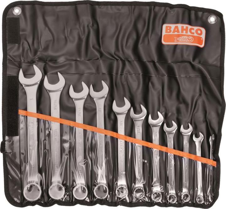 Produktbild Bahco Satz Ring-Maulschlüssel, Zoll - 11-teilig (7/16", 1", 3/8", 5/8", 9/16", 13/16", 1/2", 11/16", 7/8", 15/16", 3/4")