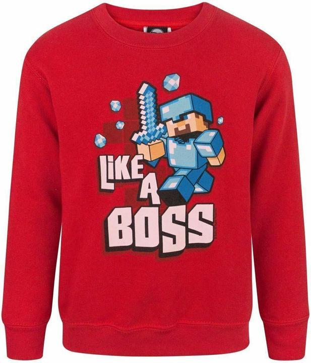 Immagine prodotto Minecraft - Felpa ufficiale con scritta Like A Boss - Bambino (110)