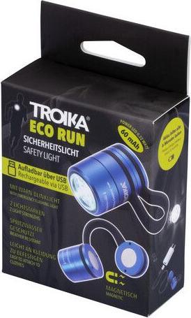Produktbild Troika ECO RUN Taschenlampe mit LED-Licht, 3 Leuchtfunktionen, inkl. Ladekabel, blau (3.60 cm)