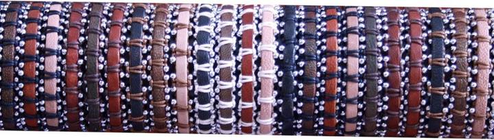 Produktbild Holzspielerei Metall-Leder-Armband, 1 Stück assortiert (Metall-Leder)