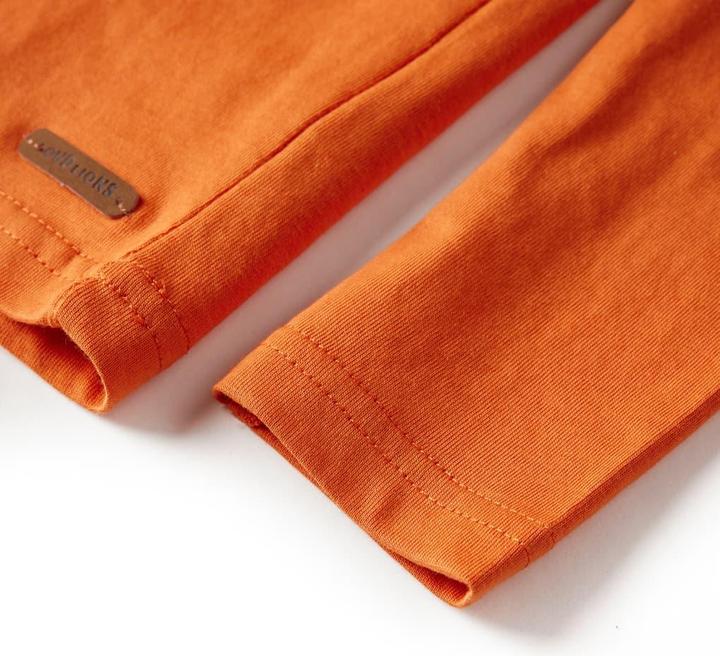 Immagine prodotto VidaXL Camicia da bambino a maniche lunghe arancione scuro 128,Materiale: 100 (128)