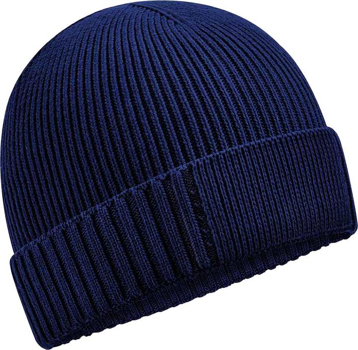 Beechfield Erwachsene BioBaumwolle Engineered Patch Beanie