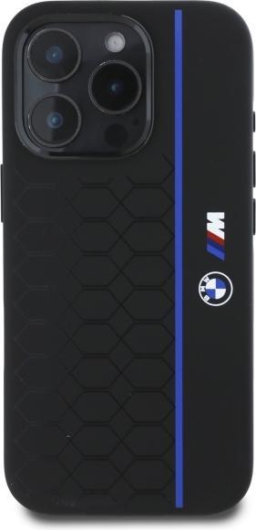 Produktbild BMW BMHMP16X23SHEB iPhone 16 Pro Max 6.9" czarny/black hardcase Silicone Hexagon Blue Line MagS (Apple iPhone 16 Pro Max)