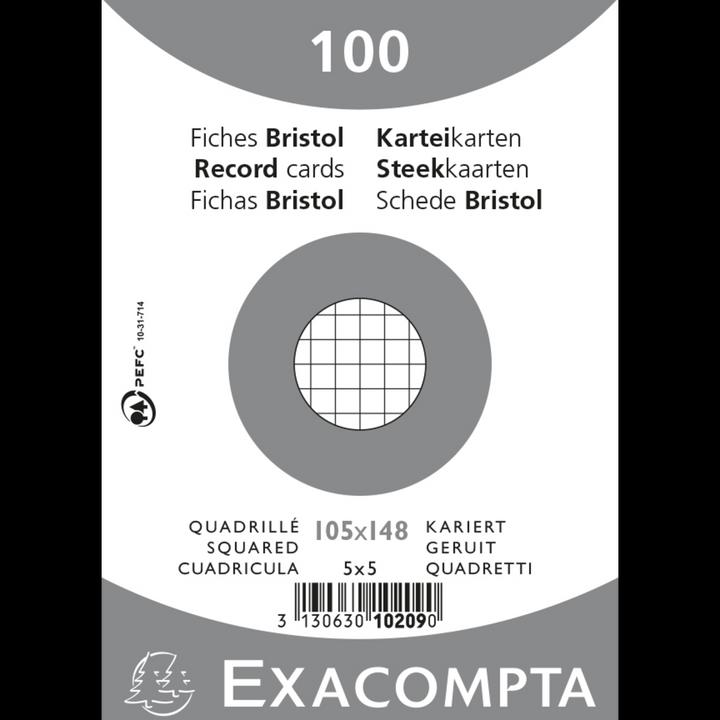 Produktbild Exacompta Karteikarten (A6, 205 g/m², 100 x)