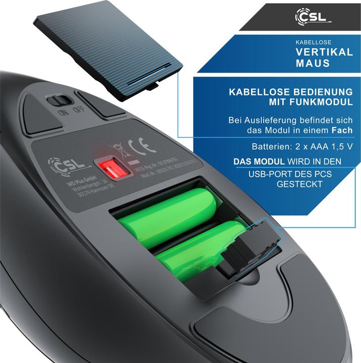 Actual product image CSL Vertikale Maus (Wireless)
