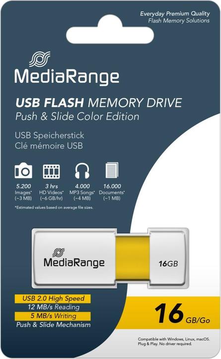 Image du produit MediaRange Mr972 (16 Go, USB-A)