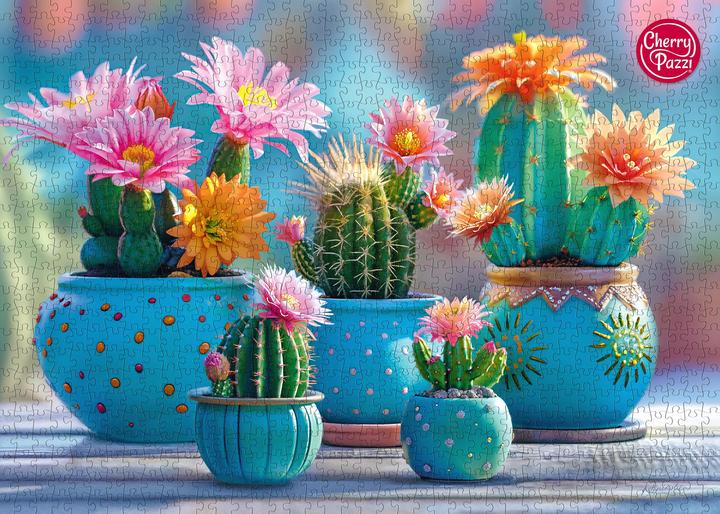 Productafbeelding Cherry Pazzi Puzzel 1000 stukjes - Bloomy Cactus Vuurwerk (1000 onderdelen)