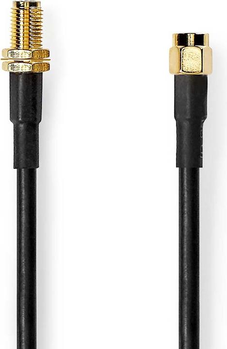 Nedis Câble d'antenne - SMA mâle - SMA femelle - plaqué or - 50 Ohm - double blindage - 10.0 m - R (50 dB, Câble d'antenne)