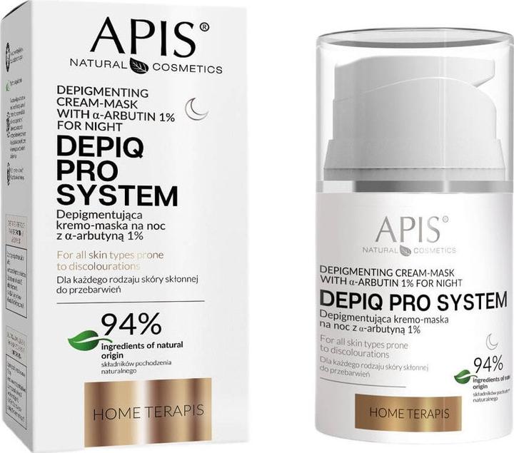Actual product image Apis Natural Cosmetics Apis Depiq Pro System Depigmenting Night Cream-Mask With A-Arbutin 10% 50Ml (50 ml)