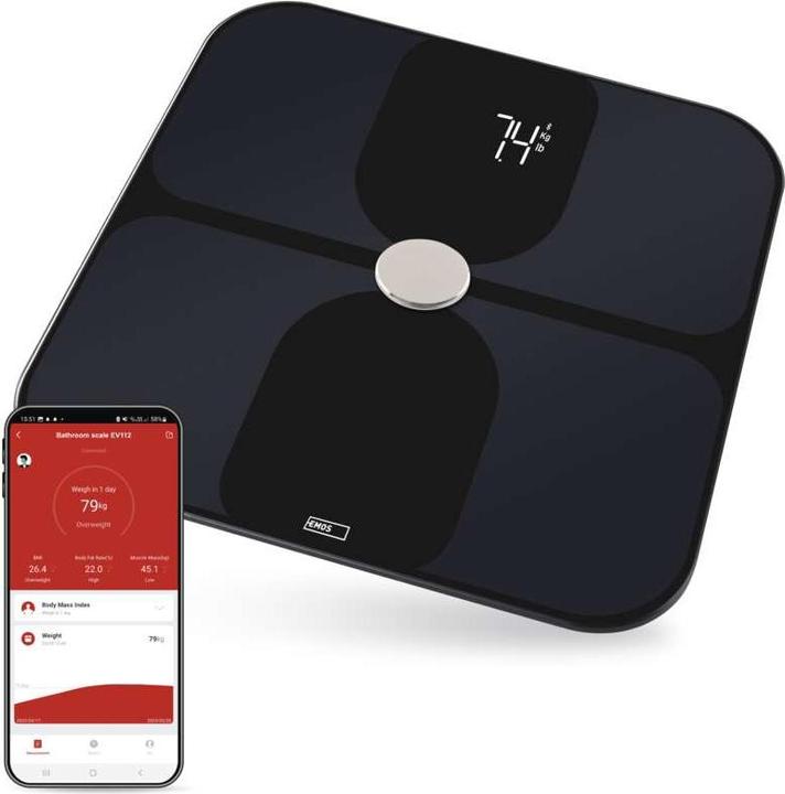 Immagine prodotto Emos Bilancia pesapersone digitale GoSmart EV112 (180 kg)