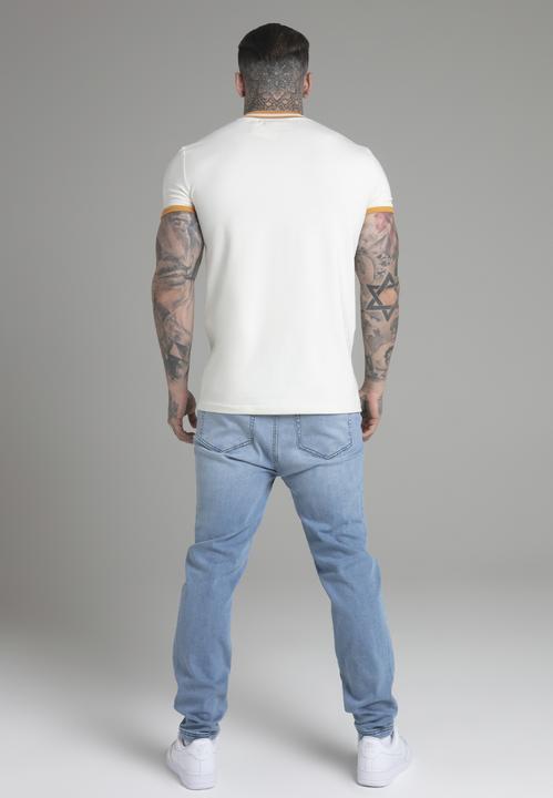 Actual product image Siksilk T-shirt Ringer T-shirt in ecru (M)