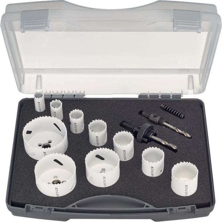 Neriox Hole saw set All-round (19, 22, 25, 32, 35, 38, 44, 57, 68, 76 mm)