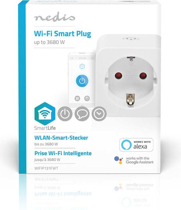 Produktbild Nedis WIFIP131FWT Smartlife Smart Stecker WLAN 1 Stück 3680 W Type F (CEE 7/3) -10-45 °C Android™ /