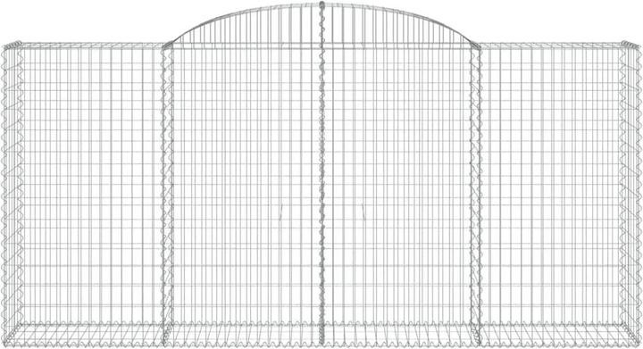 Produktbild VidaXL Gabionen mit Hochbogen 10 Stk 300x50x140/160cm Verzinktes Eisen