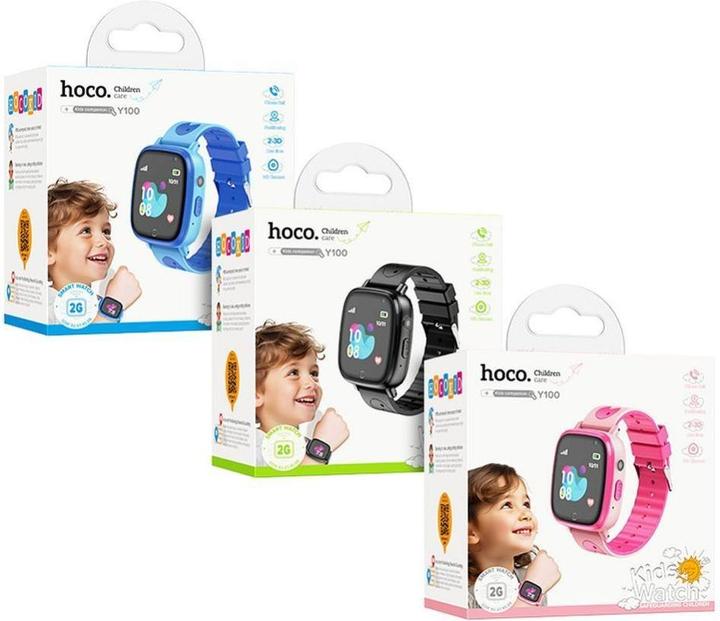 Productafbeelding Hoco Headphone with microphone smartwatch for kids with call function 2G Y100 blue