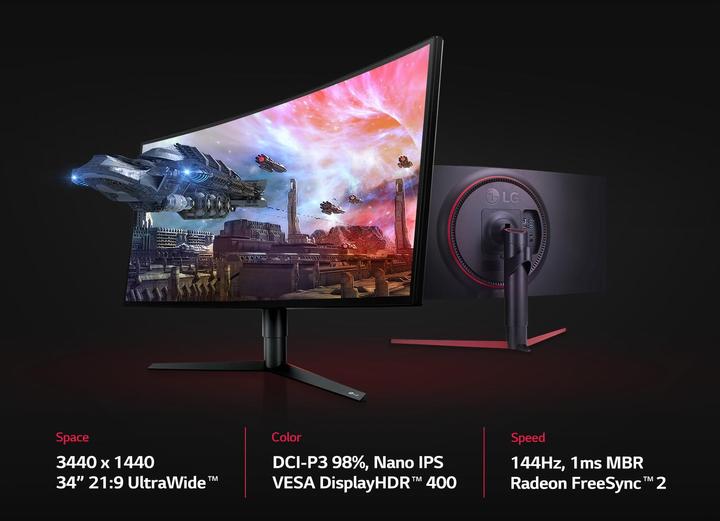 Image du produit LG UltraGear 34GK950F-B (3440 x 1440 pixels, 34")