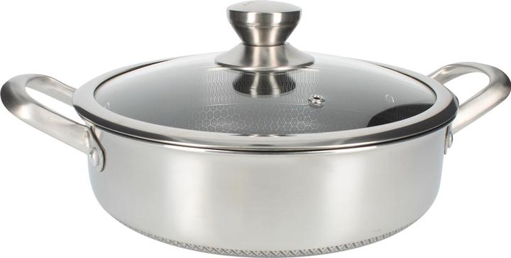 Produktbild Cheffinger Premium Sauter Pfanne mit Deckel 28cm (28 cm, Bratpfanne, Edelstahl)