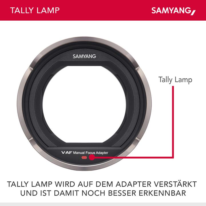 Actual product image Samyang MF adapter for V-AF series