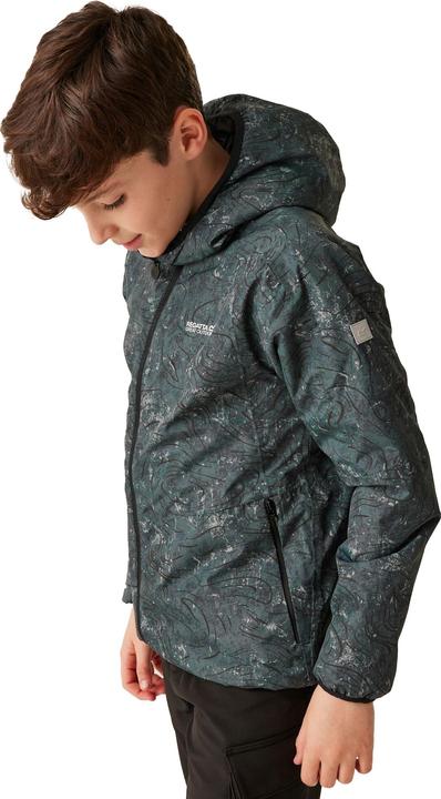 Actual product image Regatta Childrens/Kids Volcanics VIII Terrain Print Reflective Waterproof Jacket (140)