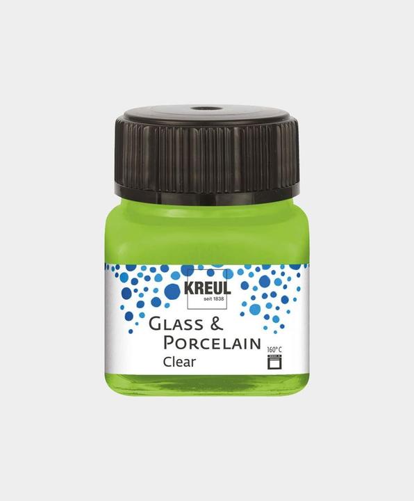 Produktbild Kreul Glass & Porcelain Clear, Porzellan- und Glasfarbe (Apfelgrün, 20 ml)
