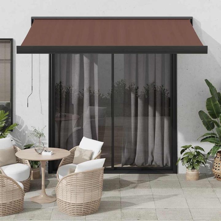 Produktbild VidaXL Markise Gelenkarmmarkise Sonnenmarkise Automatisch Braun 300x250cm (2.50 m)