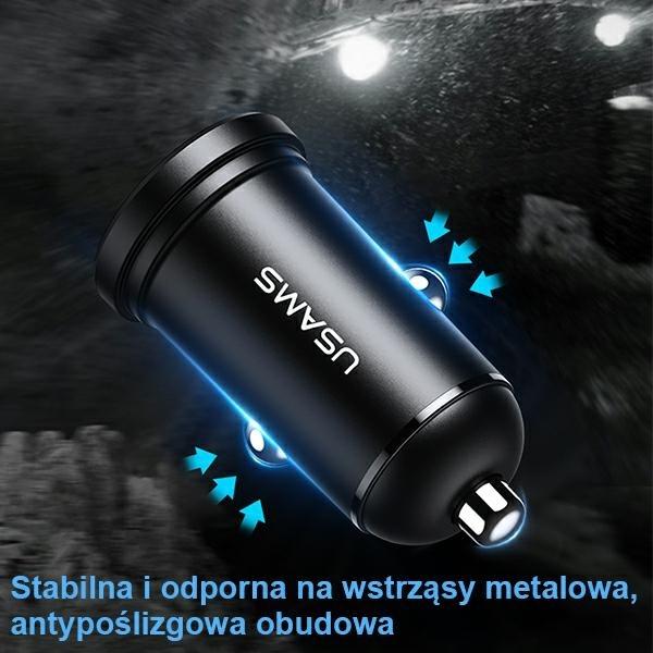 Produktbild Usams lad. sam. 2xUSB 2,4A Mini czarnyblack CC114TC01 USCC114
