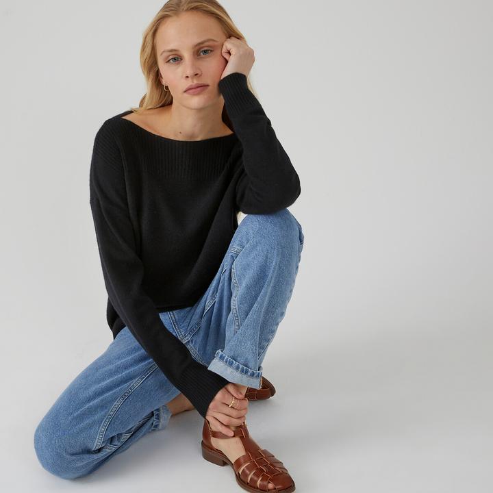 Produktbild La Redoute Collections Pullover mit U-Boot-Ausschnitt (S)
