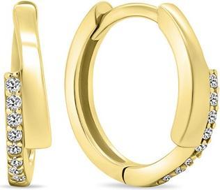 Brilio Silver - Fashion gold-plated earrings with zircons EA558Y