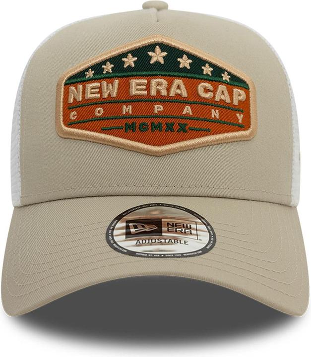 Immagine prodotto New Era Cappello trucker a rete A-Frame - Vintage Brand Beige (Taglia unica)